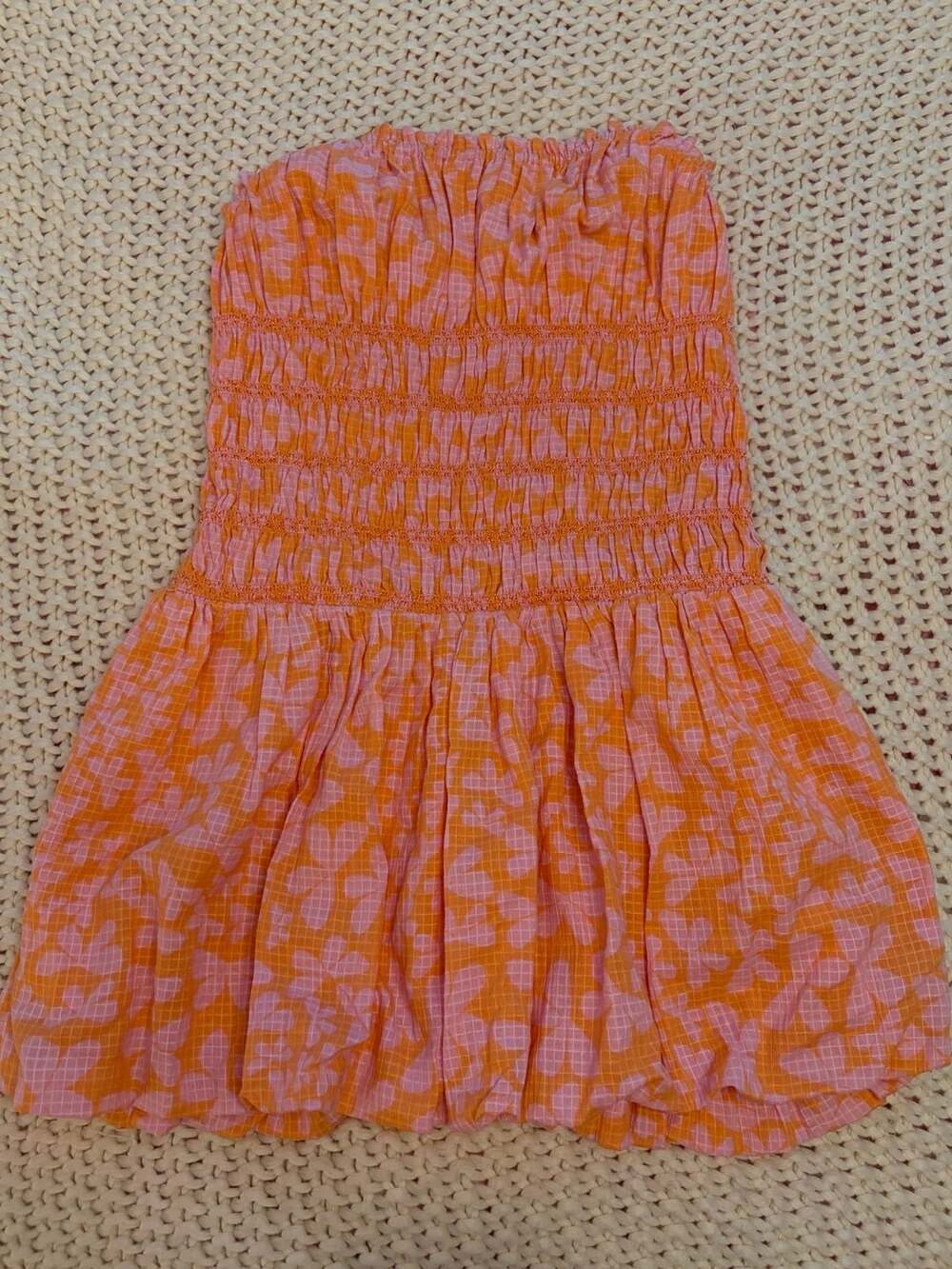 Free People Sweet Annie Mini Dress Pink Orange Floral